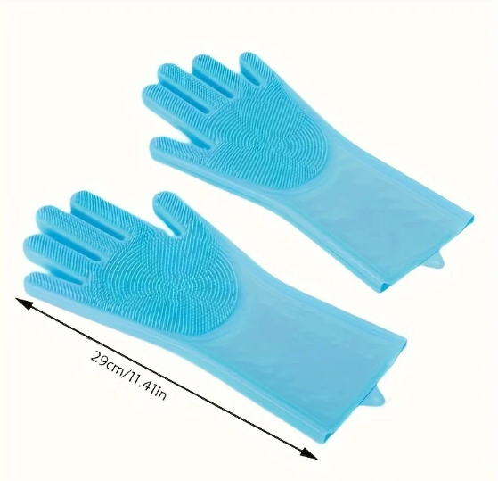 Pet Grooming & Bathing Glove – Silicone Hair Remover for Dogs & Cats - Chewe