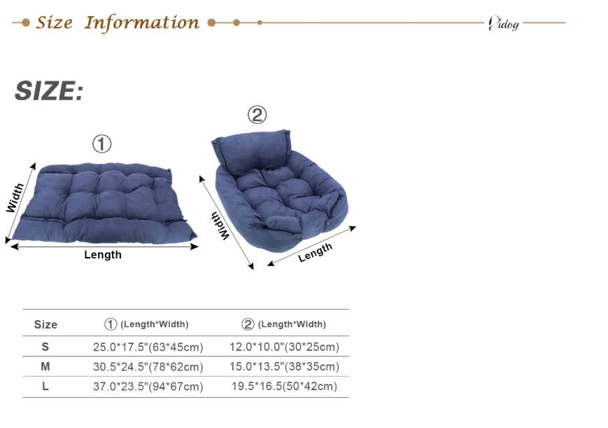 3-in-1 Multifunction Pet Bed for Dogs & Cats - Warm Winter Sofa, Mat & Kennel Cushion - Chewe