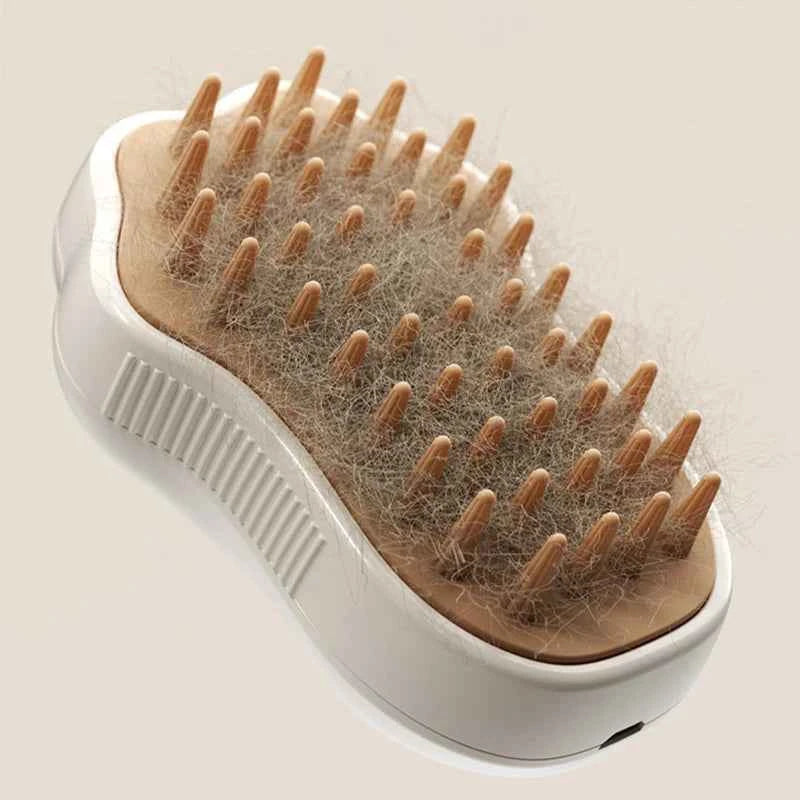 3-in-1 Steam Pet Brush – Electric Grooming Comb for Dogs & Cats
