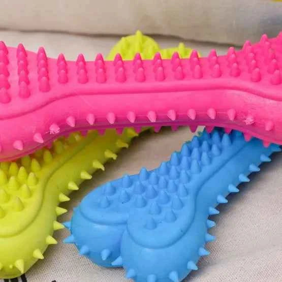 Rubber Chew Toy for Small Dogs – Teeth Cleaning & Training Toy
