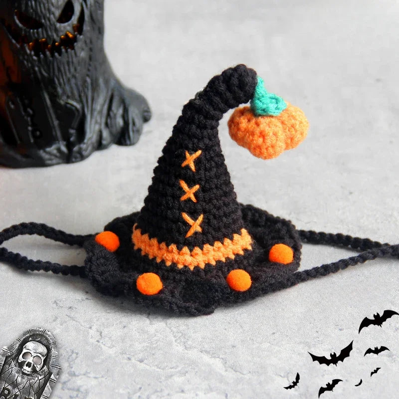 Halloween Cat & Dog Collar Scarf – Handwoven Bib, Drool Towel & Funny Costume Decoration