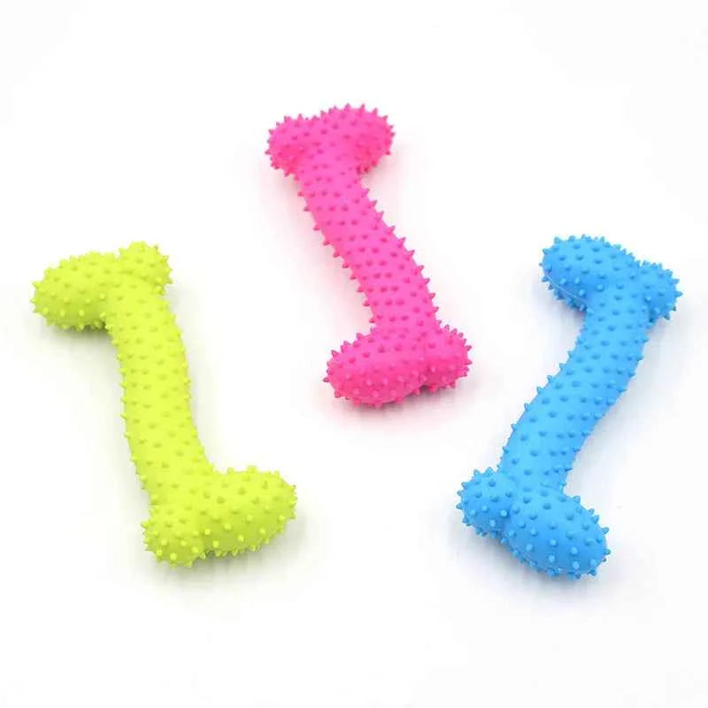 Rubber Chew Toy for Small Dogs – Teeth Cleaning & Training Toy