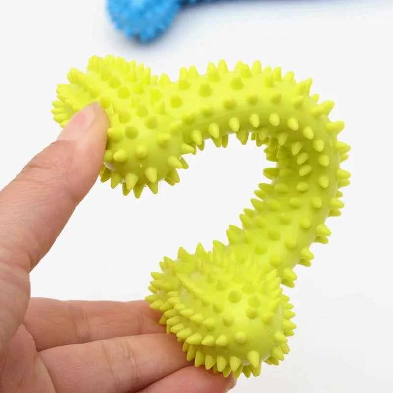 Rubber Chew Toy for Small Dogs – Teeth Cleaning & Training Toy