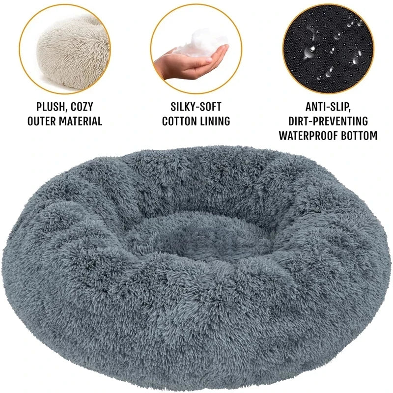 Washable Dog Bed - Cozy Donut Bed for Comfortable Sleeping