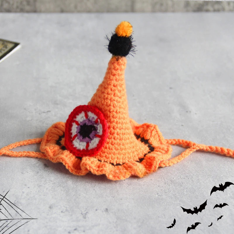 Halloween Cat & Dog Collar Scarf – Handwoven Bib, Drool Towel & Funny Costume Decoration