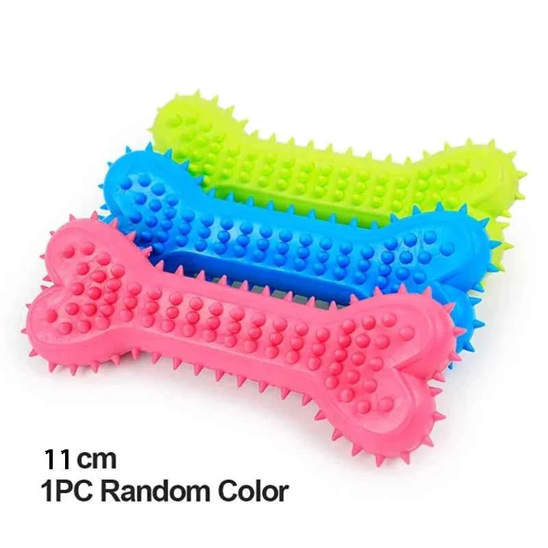 Rubber Chew Toy for Small Dogs – Teeth Cleaning & Training Toy
