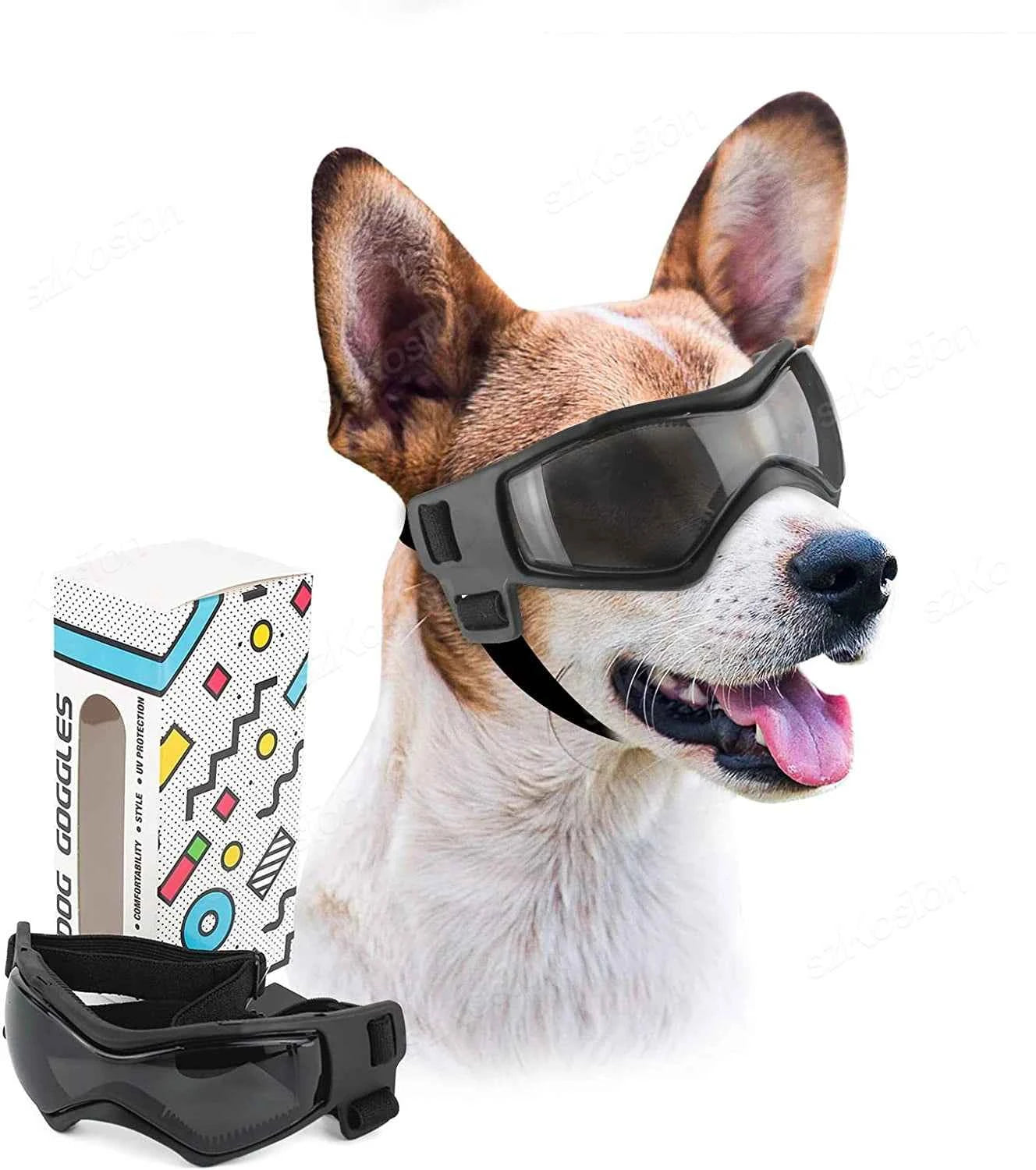 Adjustable Dog Goggles | UV Windproof Pet Eye Protection