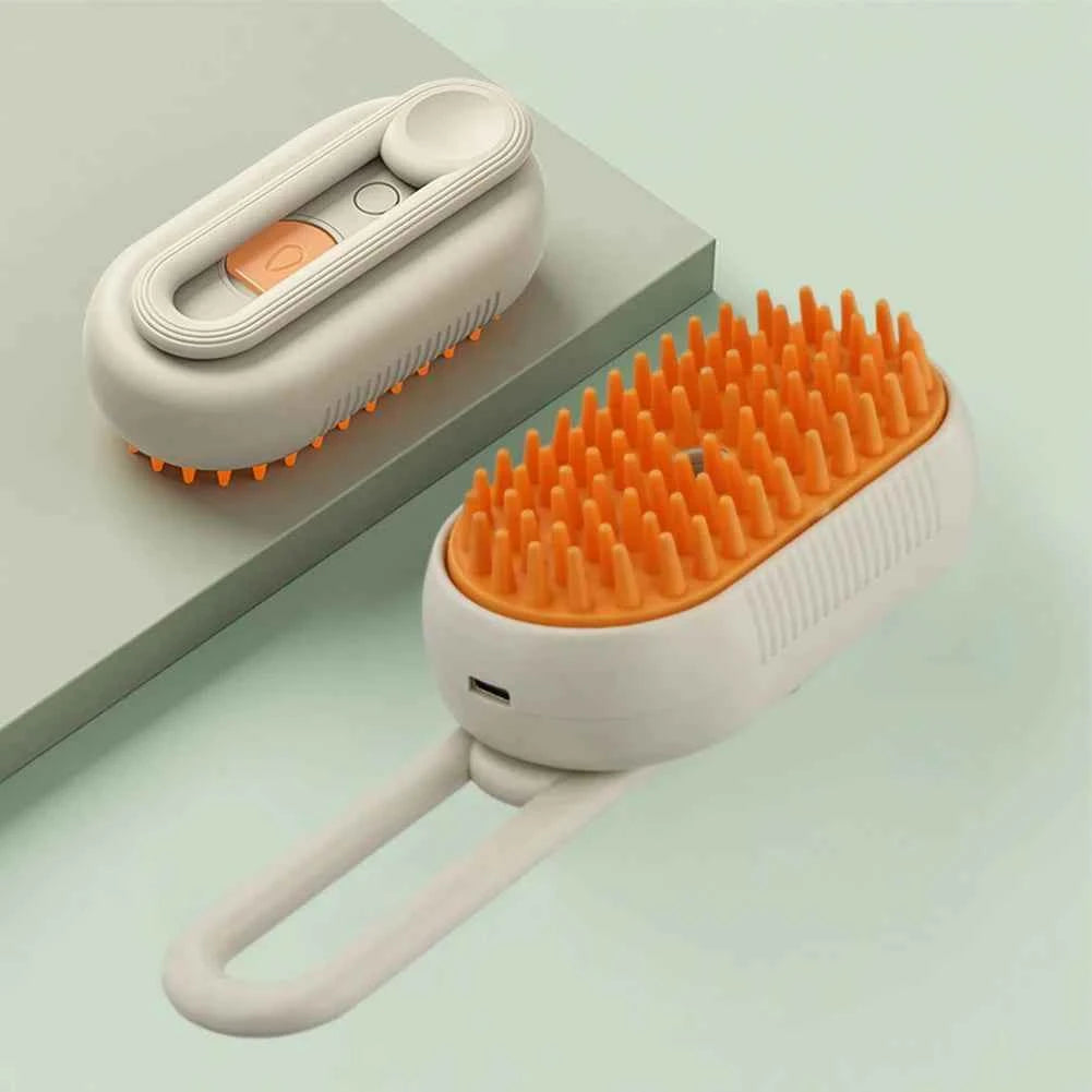 3-in-1 Pet Steam Brush | Electric Grooming & Massage Comb