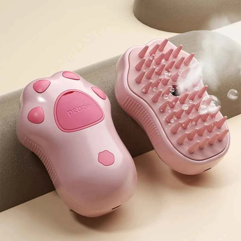 3-in-1 Steam Pet Brush – Electric Grooming Comb for Dogs & Cats