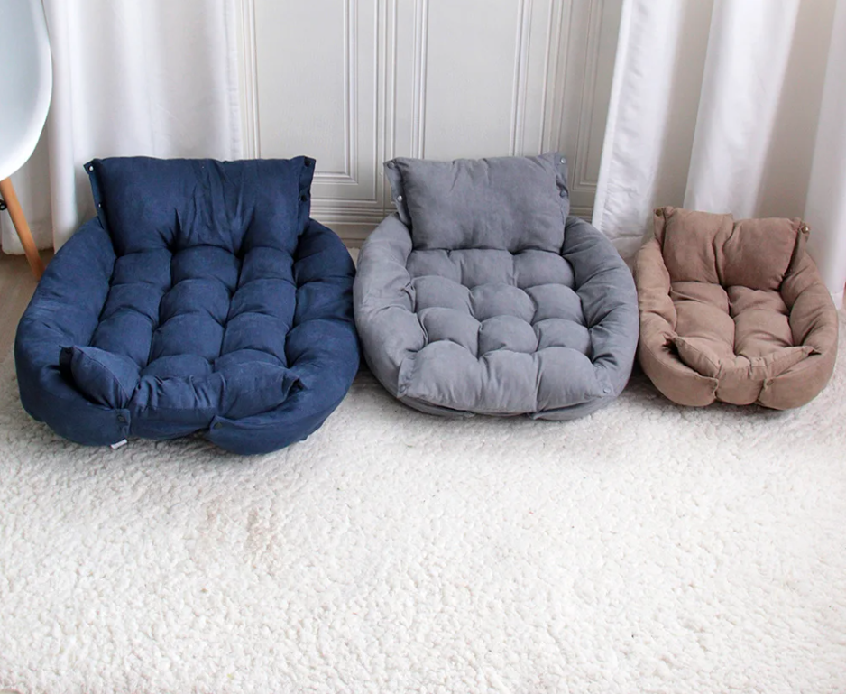 3-in-1 Multifunction Pet Bed for Dogs & Cats - Warm Winter Sofa, Mat & Kennel Cushion