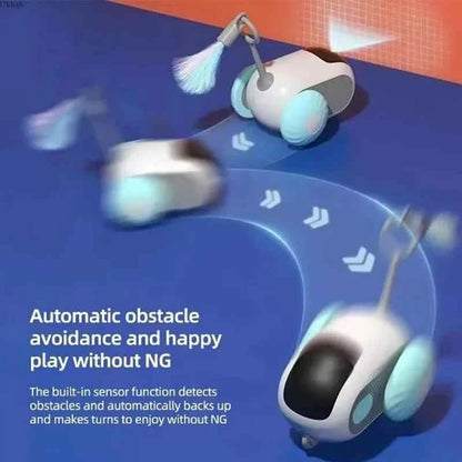 Smart RC Car Cat Toy with Feather & Mice
