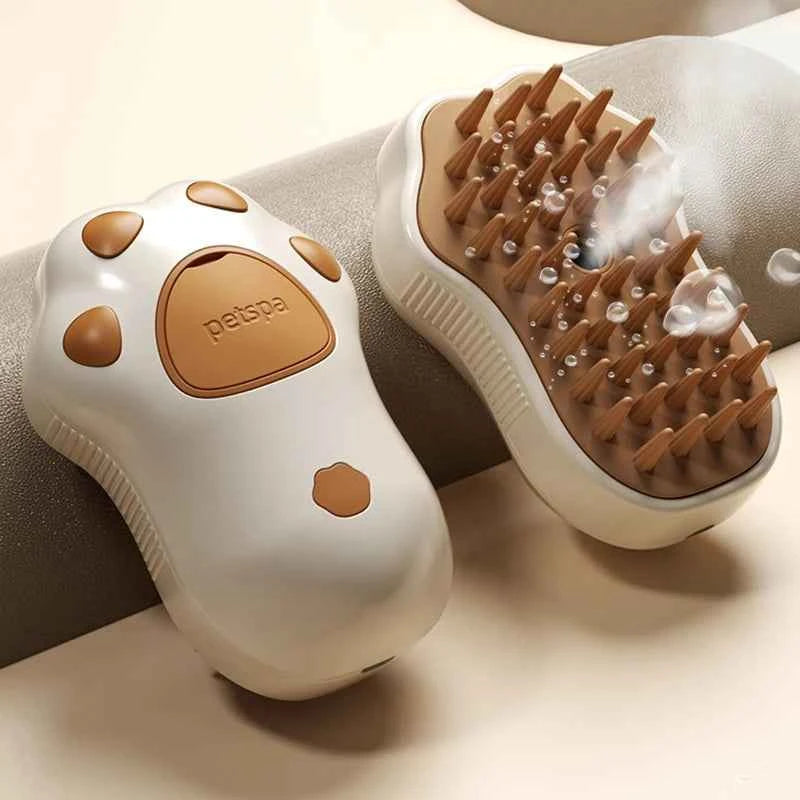 3-in-1 Steam Pet Brush – Electric Grooming Comb for Dogs & Cats