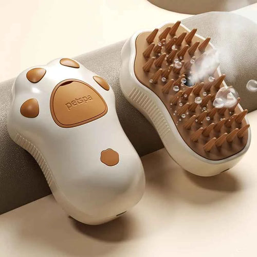 3-in-1 Steam Pet Brush – Electric Grooming Comb for Dogs & Cats