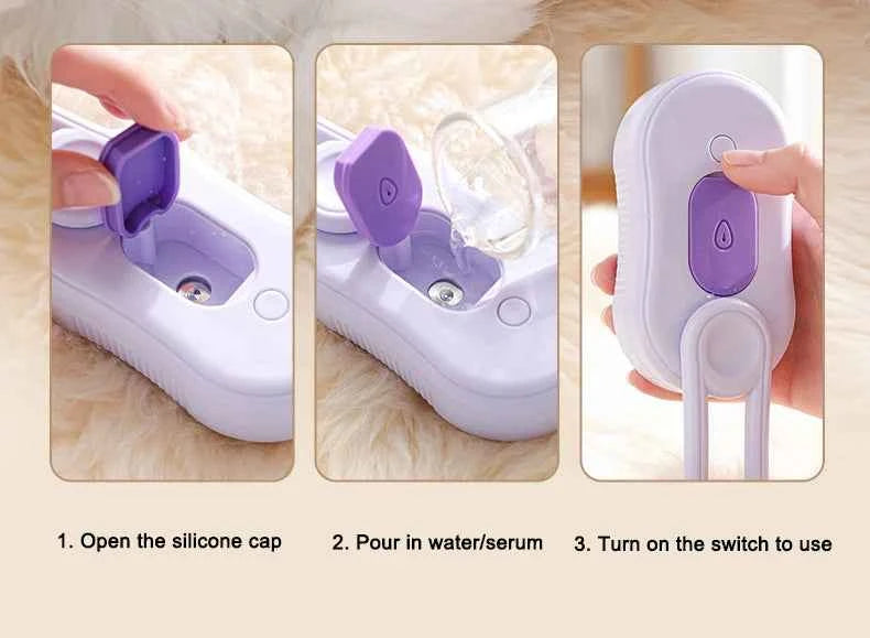 Electric Steam Pet Massager & Comb