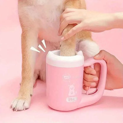 Cup to wash dogs and cats automatically rotate 360 - soft silicon foot hygiene tools