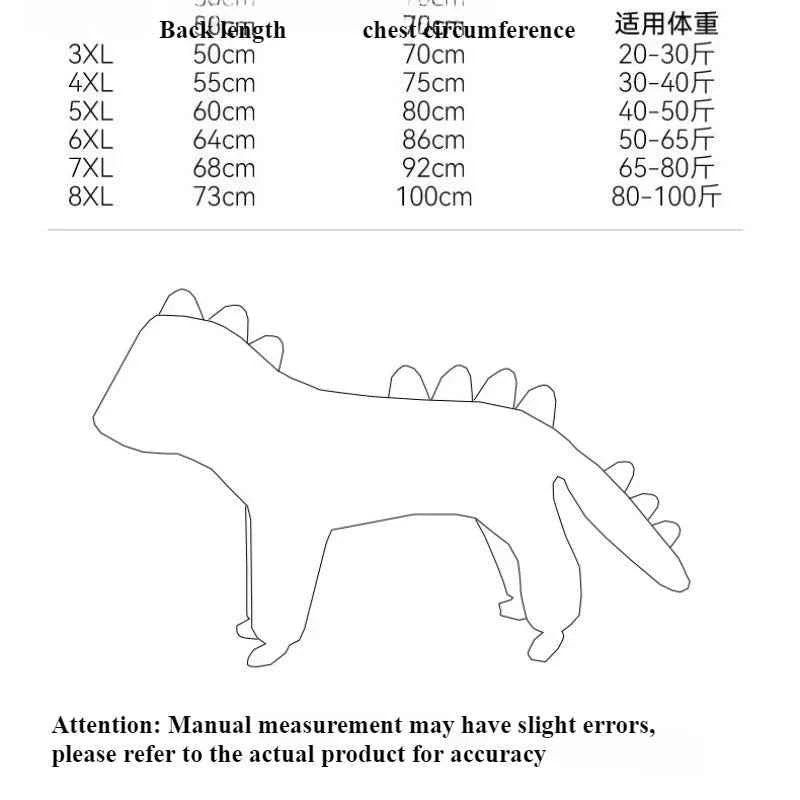 Waterproof 4-Leg Raincoat for Large Dogs | Cartoon Style