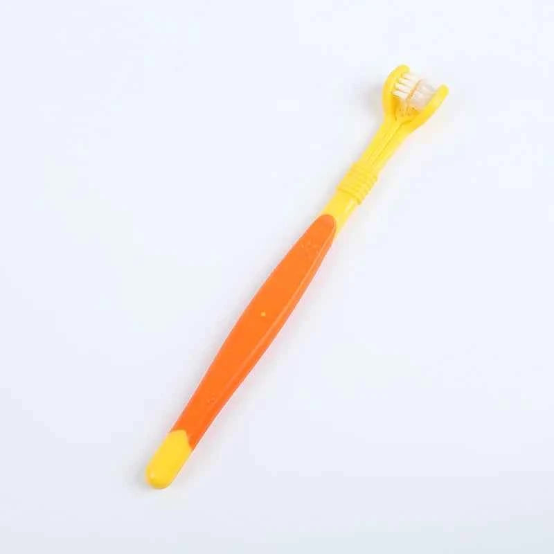 Pet Dental Care: 3-Sided Toothbrush for Bad Breath & Tartar