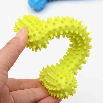 Rubber Chew Toy for Small Dogs – Teeth Cleaning & Training Toy