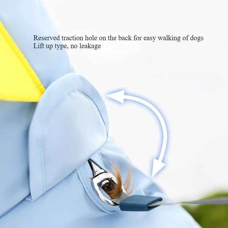 Waterproof 4-Leg Raincoat for Large Dogs | Cartoon Style