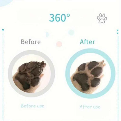 Cup to wash dogs and cats automatically rotate 360 - soft silicon foot hygiene tools