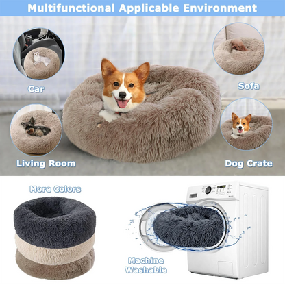 Washable Dog Bed - Cozy Donut Bed for Comfortable Sleeping