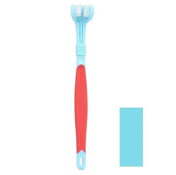 Pet Dental Care: 3-Sided Toothbrush for Bad Breath & Tartar