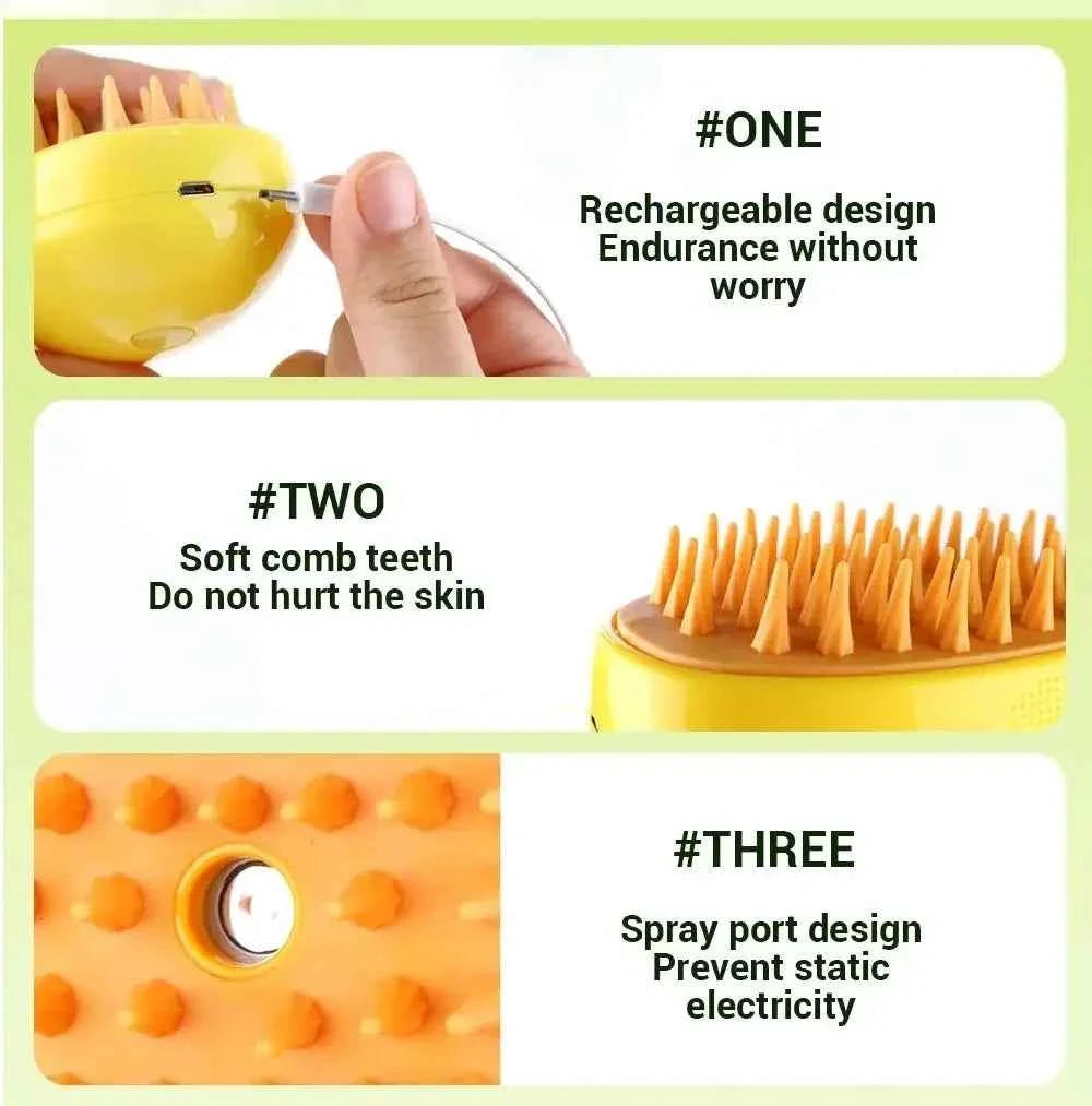 Electric Steam Pet Massager & Comb
