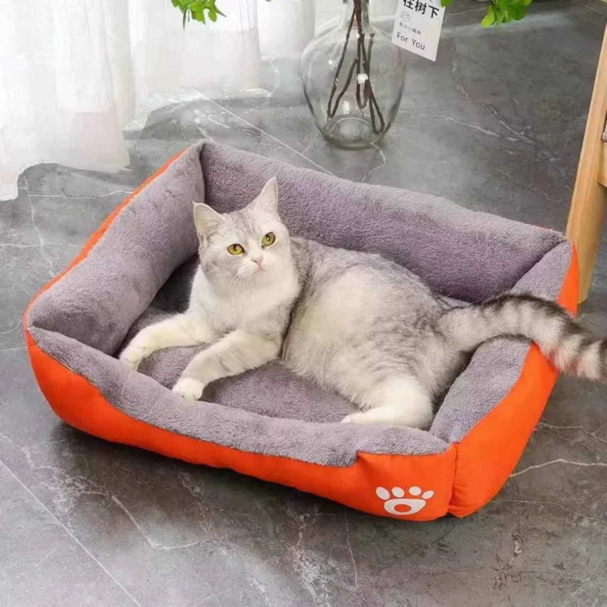 Winter Warm Dog & Cat House Bed | Soft Waterproof Pet Mat for Small, Medium, Large Dogs