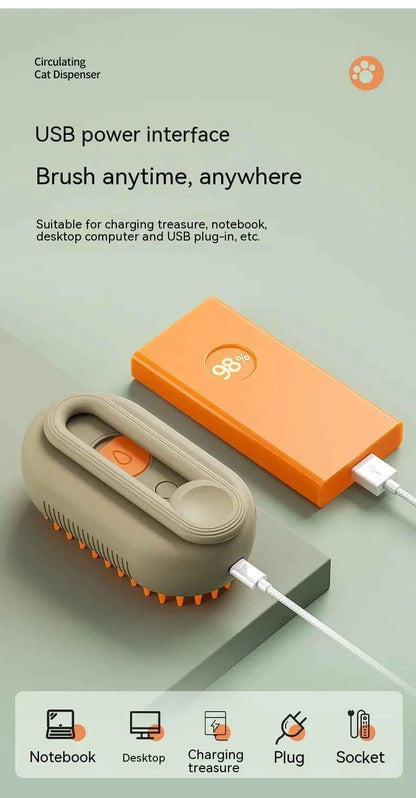 Electric Steam Pet Massager & Comb