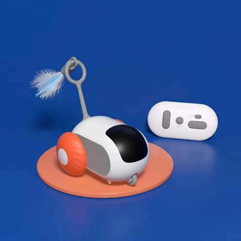 Smart RC Car Cat Toy with Feather & Mice