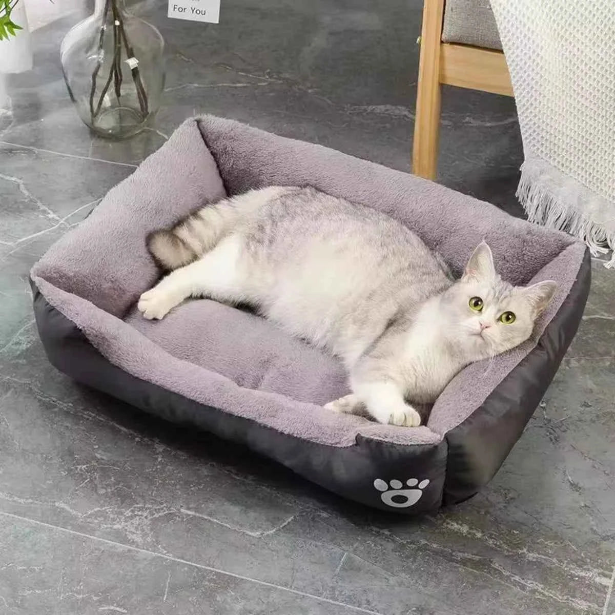 Winter Warm Dog & Cat House Bed | Soft Waterproof Pet Mat for Small, Medium, Large Dogs