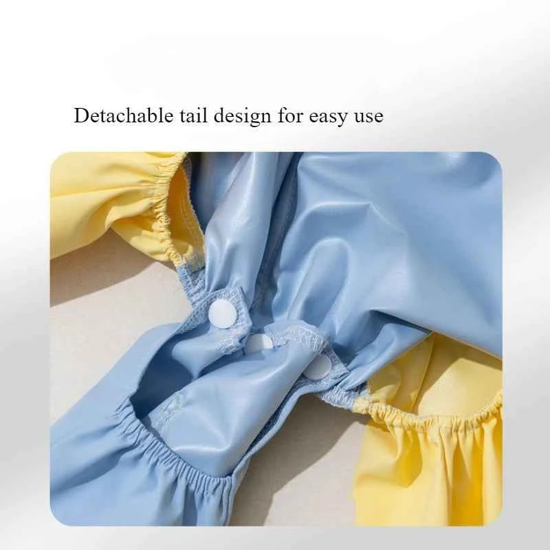 Waterproof 4-Leg Raincoat for Large Dogs | Cartoon Style