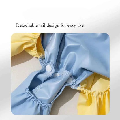 Waterproof 4-Leg Raincoat for Large Dogs | Cartoon Style