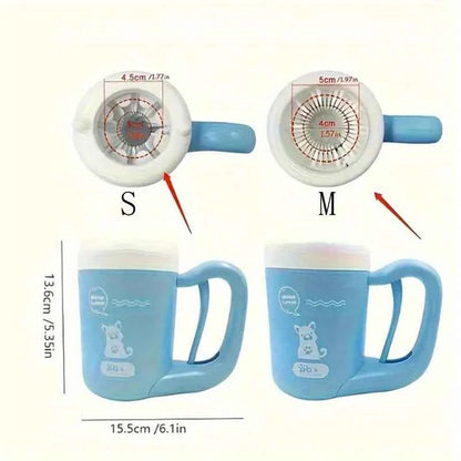 Cup to wash dogs and cats automatically rotate 360 - soft silicon foot hygiene tools