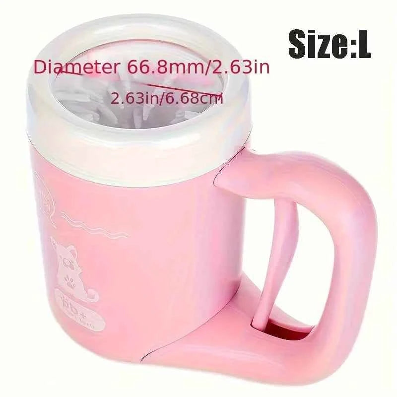 Cup to wash dogs and cats automatically rotate 360 - soft silicon foot hygiene tools