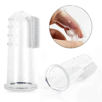 Silicone Finger Toothbrush: Bad Breath & Tartar Control for Pets