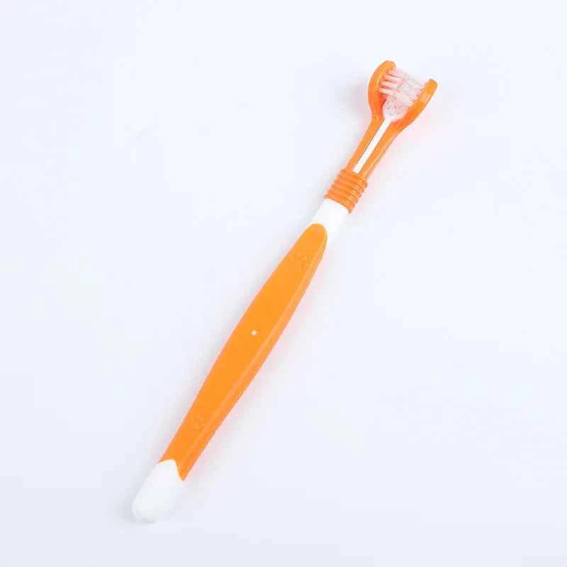 Pet Dental Care: 3-Sided Toothbrush for Bad Breath & Tartar