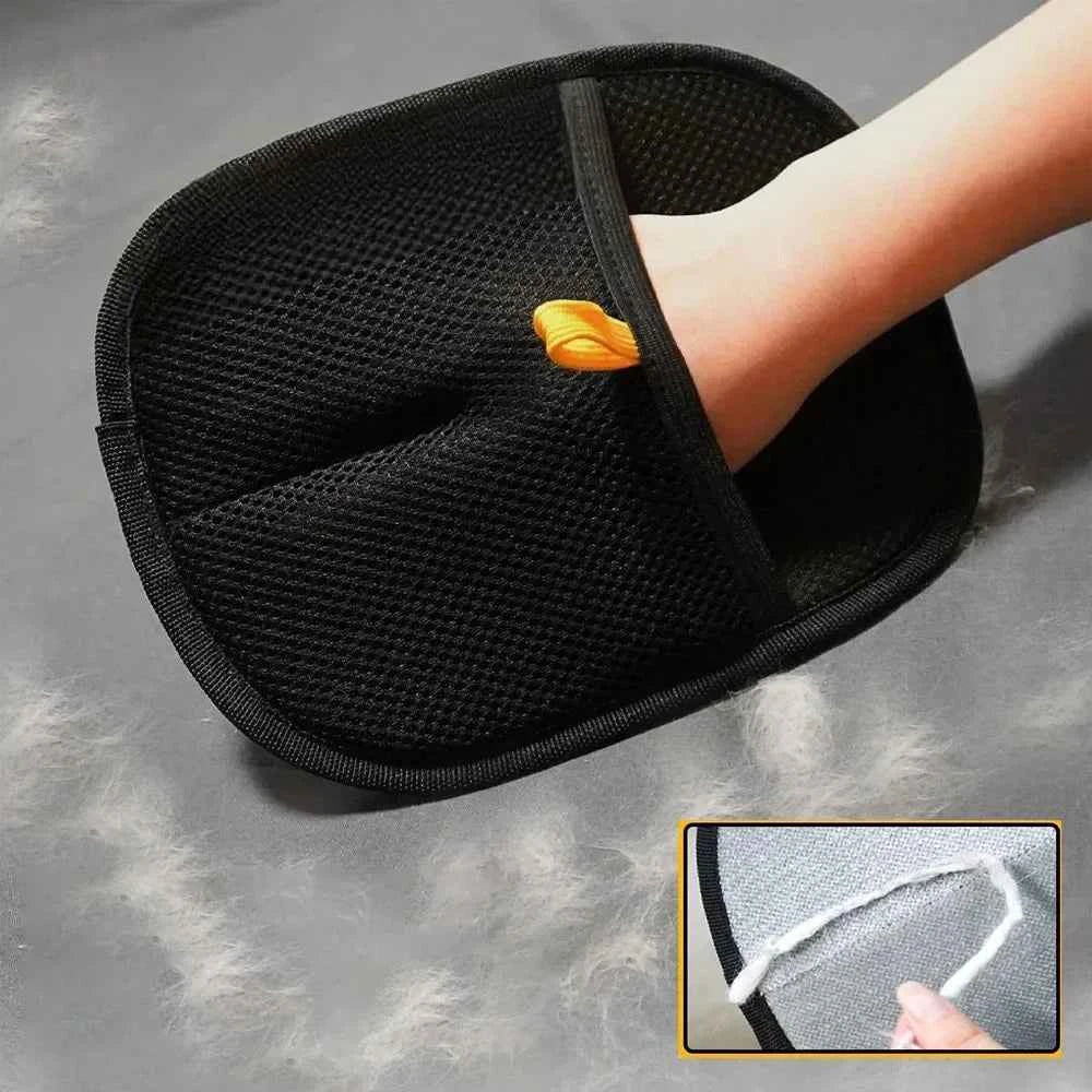 Pet Grooming & Hair Remover Glove | Static Dedusting Brush for Dog & Cat